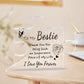 Interlocking Puzzle-Shaped Desktop Decor – 10.5cm Square Display Piece for Home or Gifting(Bestie)