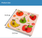 Farm Hand-Grip Puzzle Board – Educational Shape Matching Toy for Early Learning, 14.5cm Square Design