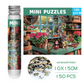 2 PCS 150-Piece Mini Puzzle in Reusable Tube – Compact Jigsaw for Home or Travel, Frame Not Included(104-The Cat on the Windowsill)