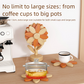 5-Piece Floral-Shaped Trivet Set with Stand – Wooden Heat Resistant Pad for Table, Dish, Pot or Cup(Solid beech)
