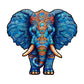 Irregular-Shaped Puzzle – A3 Size (33×43cm), 210-Piece Design, 4mm Thickness, Compact Packaging(Glacier Blue Elephant)