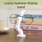 2-Pack White Desktop Eyeglass Holder – Minimalist Design for Home or Office, Stable Display Stand with Rounded Base