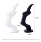 Black and white two pieces Desktop Eyeglass Holder – Minimalist Design for Home or Office, Stable Display Stand with Rounded Base