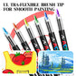 Acrylic Brush Marker – 24-Pack, Water-Based Ink, Flexible Tip, for Multi-Surface Art and Labeling