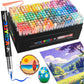 Acrylic Brush Marker – 24-Pack, Water-Based Ink, Flexible Tip, for Multi-Surface Art and Labeling