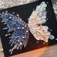 Crystal Feather Butterfly DIY Craft Kit – Handmade Art Material Set with Natural Feathers, Beads and Frame for Home Decoration or Gift Making