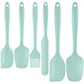 6-Piece Green Silicone Spatula Set – Heat-Resistant, Non-Scratch Kitchen Tools with Integrated Metal Reinforcement, Dishwasher Safe, for Cooking, Mixing, and Baking