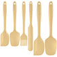 6-Piece Yellow Silicone Spatula Set – Heat-Resistant, Non-Scratch Kitchen Tools with Integrated Metal Reinforcement, Dishwasher Safe, for Cooking, Mixing, and Baking