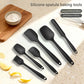 6-Piece Yellow Silicone Spatula Set – Heat-Resistant, Non-Scratch Kitchen Tools with Integrated Metal Reinforcement, Dishwasher Safe, for Cooking, Mixing, and Baking
