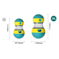 2-Piece Green Slow Feeder Dog Toy Set – Large & Small Rolling Treat Dispenser Ball for Puzzle Feeding, Mental Stimulation, and Digestive Health