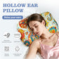 Cashew blossoms Hollow Ear Support Pillow – Adjustable Side Sleep Neck Cushion with PP Cotton Filling and Breathable Fabric