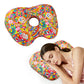Rainbow Flower Hollow Ear Support Pillow – Adjustable Side Sleep Neck Cushion with PP Cotton Filling and Breathable Fabric