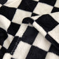 Black and white check Double-Sided Plaid Fleece Blanket – 100×150cm Machine Washable, No-Shedding Flannel Throw for Office, Air Conditioning & Nap Use