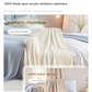 Lake blue Nordic Minimalist Knit Throw Blanket – 127×180cm Lightweight, Soft & Breathable Fleece-like Fabric with Tassel Edges for Sofa, Bed, Yoga & Air Conditioning Use