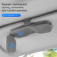 Brown Car Sun Visor Sunglasses Holder – Magnetic Dual Clip Organizer with Suede Finish, No-Drill Mounting for Glasses, Cards & Tickets