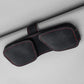 Black Car Sun Visor Sunglasses Holder – Magnetic Dual Clip Organizer with Suede Finish, No-Drill Mounting for Glasses, Cards & Tickets