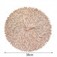 Rose gold Set of 3 Nordic-Style Round Table Mats – Heat-Resistant, Non-Slip PVC Placemats for Home Use, Creative Dish Pads, 38cm Diameter, Ideal for Dining Tables and Decor