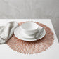 Set of 3 Nordic-Style Round Table Mats – Heat-Resistant, Non-Slip PVC Placemats for Home Use, Creative Dish Pads, 38cm Diameter, Ideal for Dining Tables and Decor