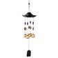 Brass Wind Chime with Wooden Pagoda Top – Elegant Metal Door & Home Decor Ornament