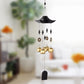 Brass Wind Chime with Wooden Pagoda Top – Elegant Metal Door & Home Decor Ornament