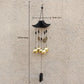 Brass Wind Chime with Wooden Pagoda Top – Elegant Metal Door & Home Decor Ornament