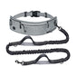 Grey Shock-Absorbing Running & Dog Walking Belt – Integrated Waist Pack with Retractable Traction Rope and Ergonomic Support