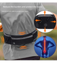 Grey Shock-Absorbing Running & Dog Walking Belt – Integrated Waist Pack with Retractable Traction Rope and Ergonomic Support