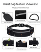 Grey Shock-Absorbing Running & Dog Walking Belt – Integrated Waist Pack with Retractable Traction Rope and Ergonomic Support
