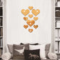 2-Pack Heart-Shaped Acrylic Mirror Wall Decals – Multi-Size Set (Max ~10.5cm), Silver & Gold Finish, Removable Decorative Stickers