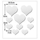 2-Pack Heart-Shaped Acrylic Mirror Wall Decals – Multi-Size Set (Max ~10.5cm), Silver & Gold Finish, Removable Decorative Stickers