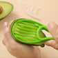 5-Pack Green Multi-Function Fruit Cutter Set – Precision Avocado Slicer with Integrated Pit Remover & Even Slicing Grid, PP Material, Compact Design