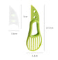 5-Pack Green Multi-Function Fruit Cutter Set – Precision Avocado Slicer with Integrated Pit Remover & Even Slicing Grid, PP Material, Compact Design