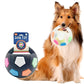 Colorful Dog Toy: Handheld Bouncing Ball with Sound – TPR Material, 13cm Diameter, Bite-Resistant & Floatable for Active Play
