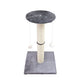 Grey Cat Climbing Frame with Sisal Scratching Post, Integrated Resting Platform and Hanging Pom-Pom Toys – Sturdy Floor Standing Cat Tree for Scratching, Climbing and Relaxation