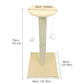 Beige Cat Climbing Frame with Sisal Scratching Post, Integrated Resting Platform and Hanging Pom-Pom Toys – Sturdy Floor Standing Cat Tree for Scratching, Climbing and Relaxation