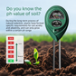 3-in-1 Soil Tester Meter for Moisture, pH and Light Intensity – Battery-Free Analog Probe for Gardening, Farming and Plant Care