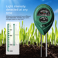 3-in-1 Soil Tester Meter for Moisture, pH and Light Intensity – Battery-Free Analog Probe for Gardening, Farming and Plant Care