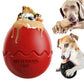 Light brown Mysterious Egg Slow-Feeder Treat Dispenser for Dogs – Food-Grade TPR Interactive Toy with 7 Internal Feeding Posts, Freezable and Dishwasher-Safe Design