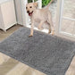 Deep red 50×80 cm Extra-Thick Chenille Floor Mat for Bathrooms and Pet Use – High-Density Absorbent, Non-Slip, Machine-Washable Rug for Dogs and Humans