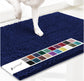 Dark blue 50×80 cm Extra-Thick Chenille Floor Mat for Bathrooms and Pet Use – High-Density Absorbent, Non-Slip, Machine-Washable Rug for Dogs and Humans