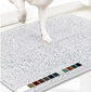 Bleached white 50×80 cm Extra-Thick Chenille Floor Mat for Bathrooms and Pet Use – High-Density Absorbent, Non-Slip, Machine-Washable Rug for Dogs and Humans