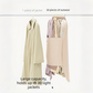 Apricot color Foldable Hanging Compression Board for Wardrobe Organization – 90×58 cm Ultra-Thin Garment Organizer with Adjustable Side Straps and Top Buckle, Holds Up to 30 Thin Jackets