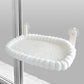 White Plush Cat Window Hammock with Strong Suction Cups, Faux Rabbit Fur Pet Bed for Cats and Small Dogs, Space-Saving Foldable Hanging Cat Perch for Sunbathing and Relaxation