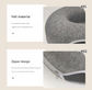 Sky blue Felt Donut Cat Bed with Zipper Tunnel Toy, Double-Layer Pet Cave for Cats, M Size (50x20cm), Cozy Hideaway for Indoor Cats