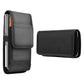 2-Pack Black Universal Heavy-Duty Nylon Belt Holster Pouch with Card Slot – Durable Oxford Cloth Waist Pack for iPhone 16 Pro Max & Android Phones – Vertical & Horizontal Carry Options (M)