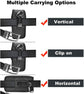 2-Pack Black Universal Heavy-Duty Nylon Belt Holster Pouch with Card Slot – Durable Oxford Cloth Waist Pack for iPhone 16 Pro Max & Android Phones – Vertical & Horizontal Carry Options (M)