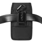 2-Pack Black Universal Heavy-Duty Nylon Belt Holster Pouch with Card Slot – Durable Oxford Cloth Waist Pack for iPhone 16 Pro Max & Android Phones – Vertical & Horizontal Carry Options (L)