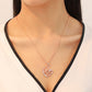 Yahai MOM Heart Pendant Necklace with Rhinestones - Adjustable 47+5cm Chain, Lightweight Alloy Jewelry for Mother&