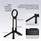 Black Portable Magnetic Phone Mount with MagLock - Multi-Functional Foldable Tripod Stand for Desktop, Travel & Vlogging, Strong Dual Magnet Design for iPhone & Android