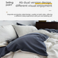 Black Washed Cotton Bedding Set - Solid Color Fitted Sheet Style, 4-Piece Set for 1.5m Bed, Includes 10 Random Color Quilt Fasteners(1.5m)